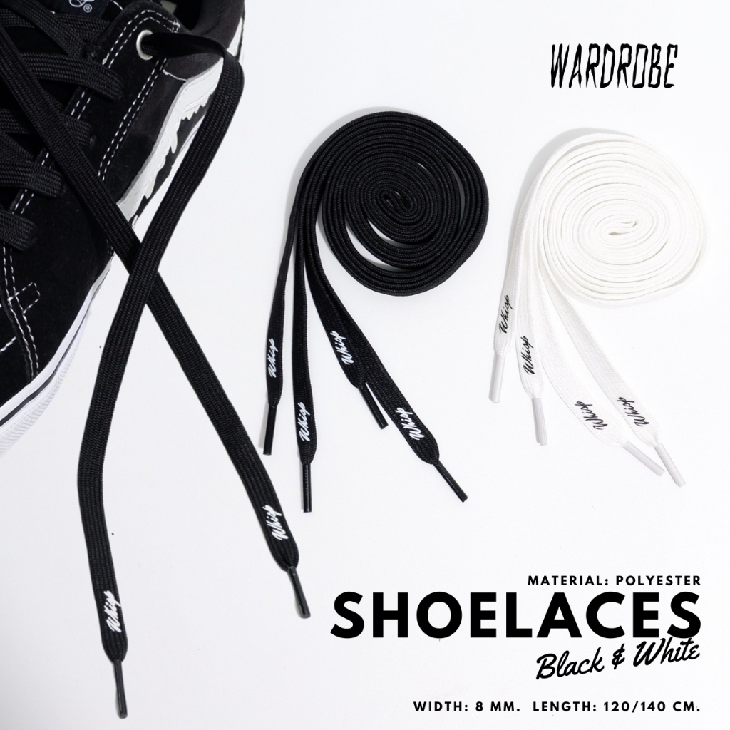 เชือกรองเท้า สำหรับรองเท้า 1 คู่  มีความหนา2ชั้น ไม่บาง  เชือกเงา แข็งแรง WHISP SHOELACES