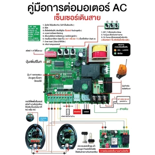 เซ็นเซอร์กันหนีบ แบบเดินสาย ใช้กับมอเตอร์ประตูรีโมท | Wired Infrared Beam Sensor, Photo Sensor