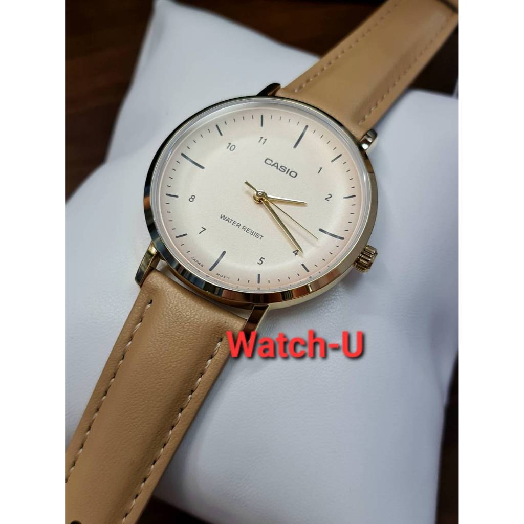 นาฬิกา คาสิโอ Casio STANDARD Analog ตัวเรือนสีทอง รุ่น LTP-VT03GL-4B / LTP-VT03GL-4 / LTP-VT03GL-4BD