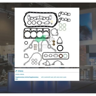 01 52625 01 ประเก็นชุดใหญ่ (Victor Reinz เยอรมัน) Toyota Cor…