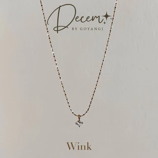 Decem- สร้อยคอรุ่น Wink จี้คริสตัล สแตนเลสสามารถใส่โดนน้ำได้ ไม่ลอกไม่ดำ มีถุงเก็บแถมให้