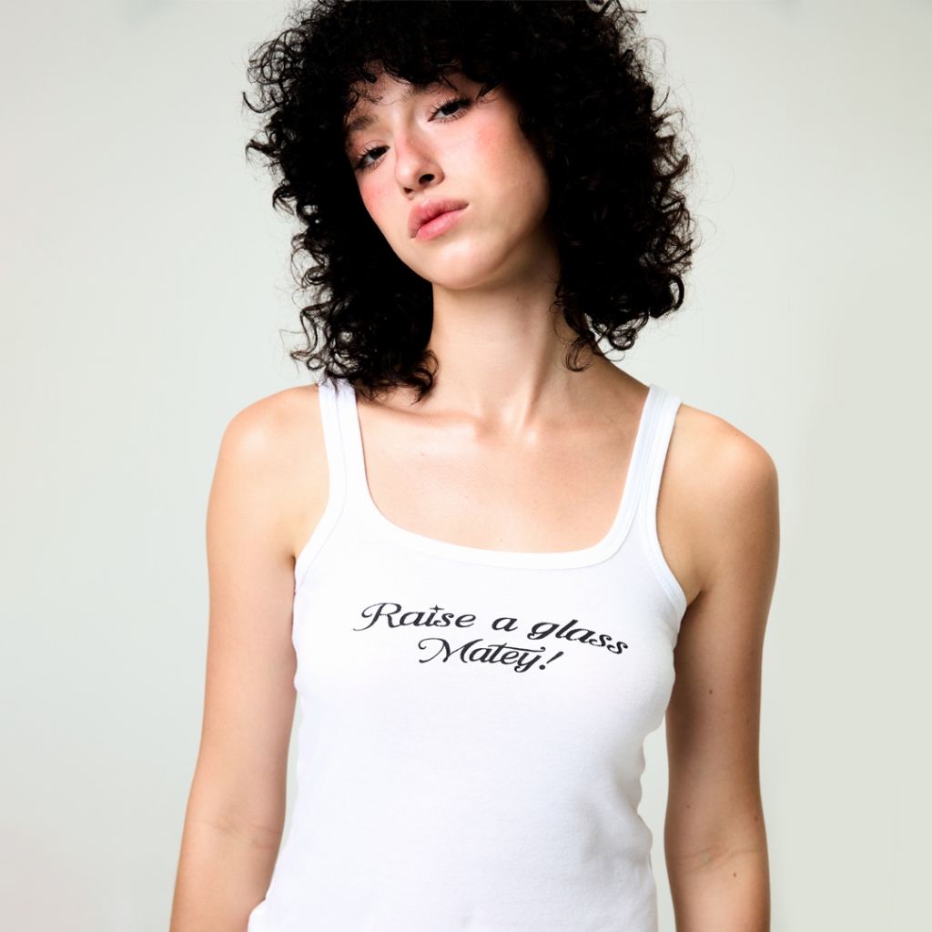 BLACKDOG BKK - SS2515 - Drunken tank top  - เสื้อกล้ามสกรีนลาย