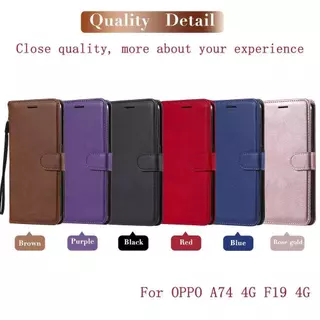 เคส กระเป๋า ฝาพับ กระดุม สำหรับ Oppo A12 A5S F9 A7 F5 F7 A59 F1S A71 A15 A15S A16 A16K A92 A93 A94 A3S F11 Pro