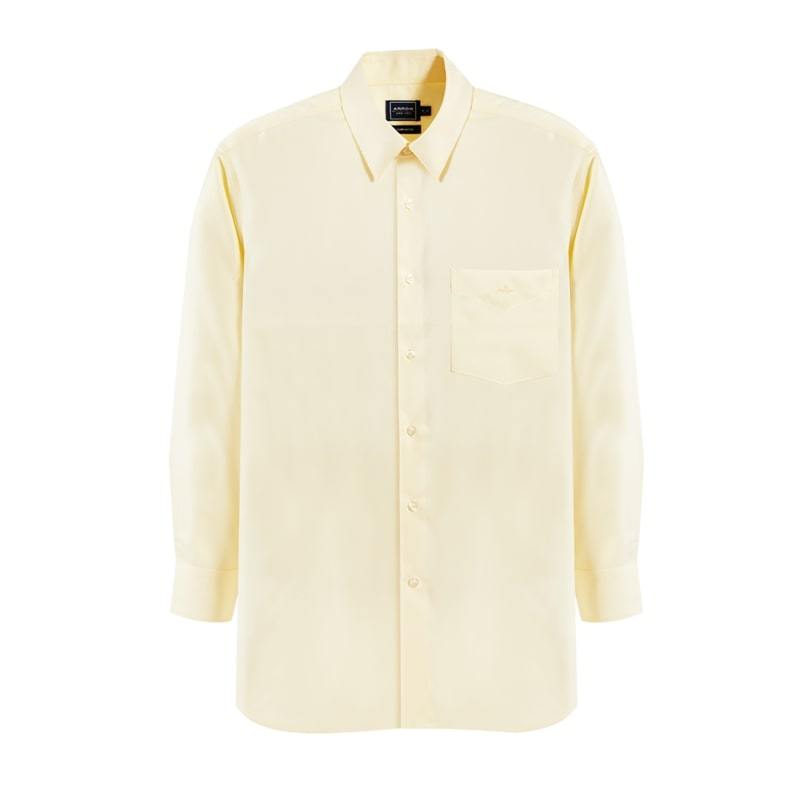 ARROW No.5 SHIRT เสื้อเชิ้ตทำงาน ประหยัดไฟเบอร์ 5 แขนยาวสีเหลือง ทรง COMFORT FIT รหัส MACC7B8 YE