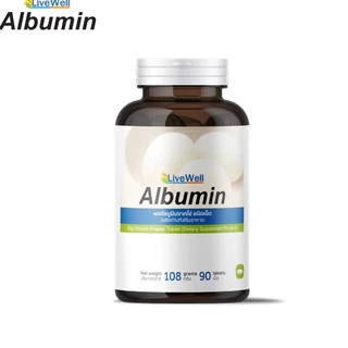 ล็อตใหม่ !! Albumin Livewell รุ่นใหม่ชนิดเม็ด ผงอัลบูมินจากไข่ชนิดเม็ด90เม็ด 3เม็ด=ไข่ขาว1ฟอง #9419