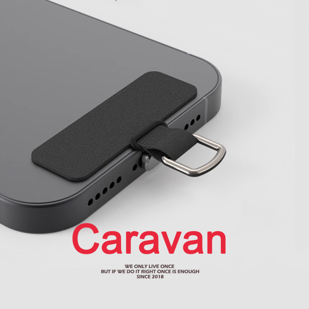 Caravan crew  (ไม่มีจุกกันฝุ่น) แผ่นยึด สำหรับสายคล้องโทรศัพท์มือถือ Anti-lost Lanyard ถอดออกได้ แขวนโทรศัพท์