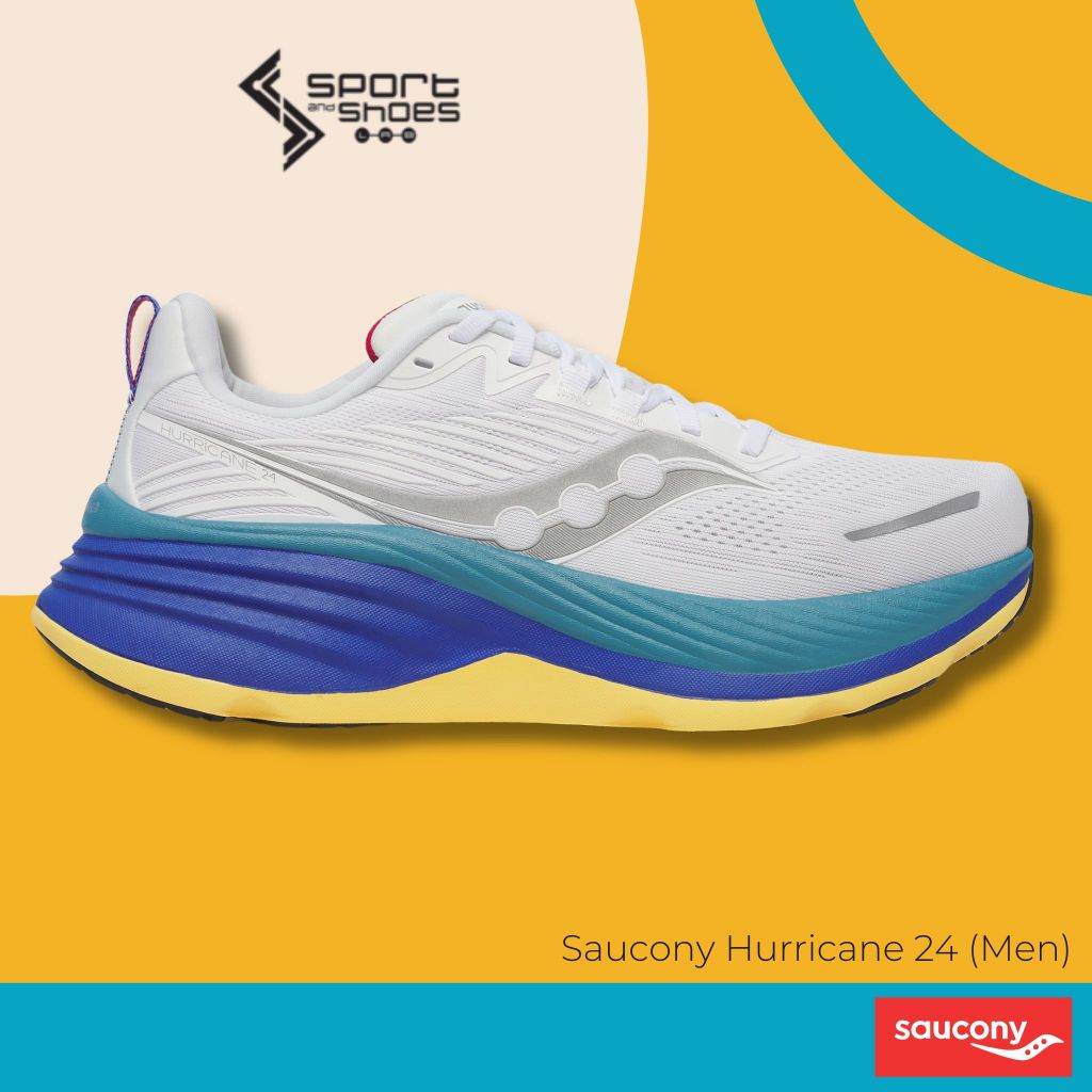 11.11 Saucony Hurricane24 รองเท้าวิ่ง (สำหรับผู้ชาย) หน้าเท้าปกติ