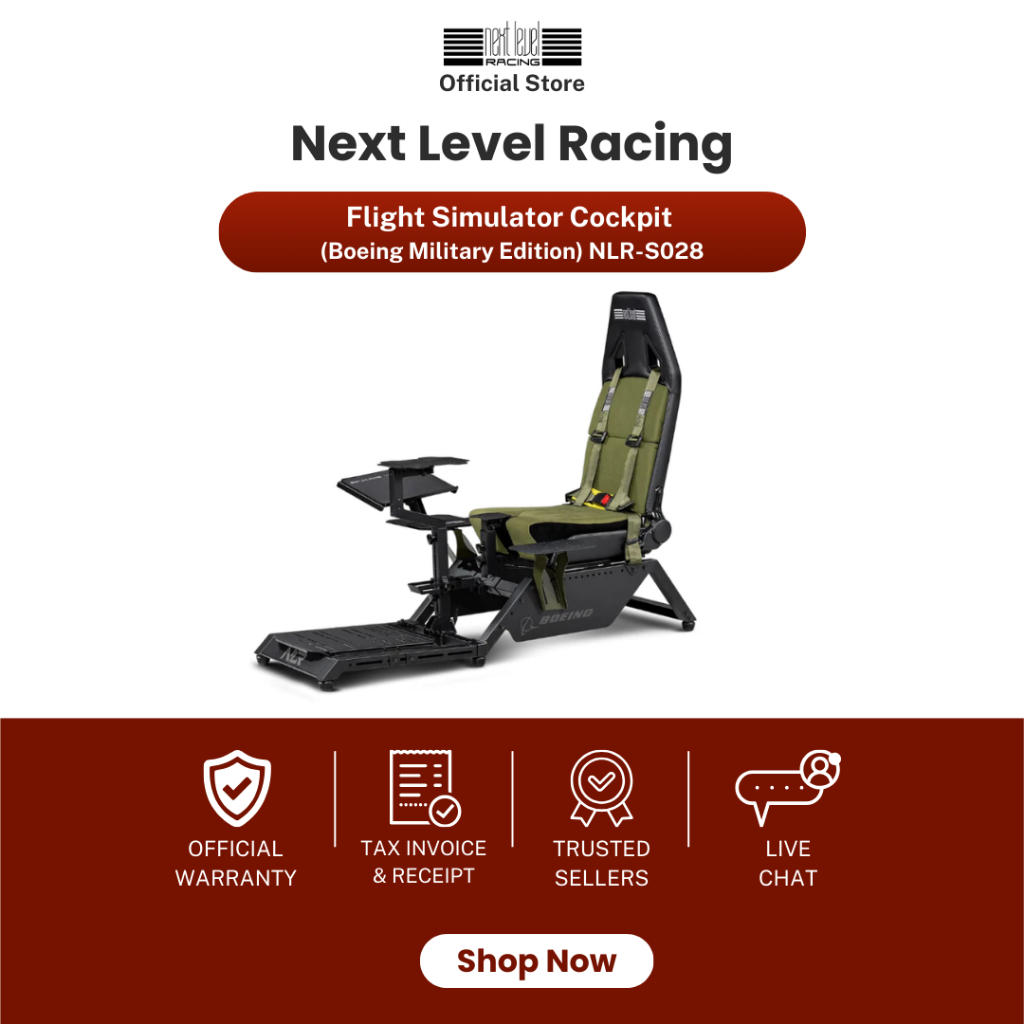 [พร้อมส่ง] Next Level Racing Flight Simulator Cockpit (Boeing Military Edition) NLR-S028