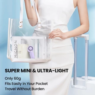 Orashare HF15 พัดลมพกพาขนาดเล็กพิเศษ พัดลมมือถือสำหรับเด็ก ปรับลมได้ 3 ระดับ น้ำหนักเบาเป็นพิเศษ พร้อมสายคล้อง