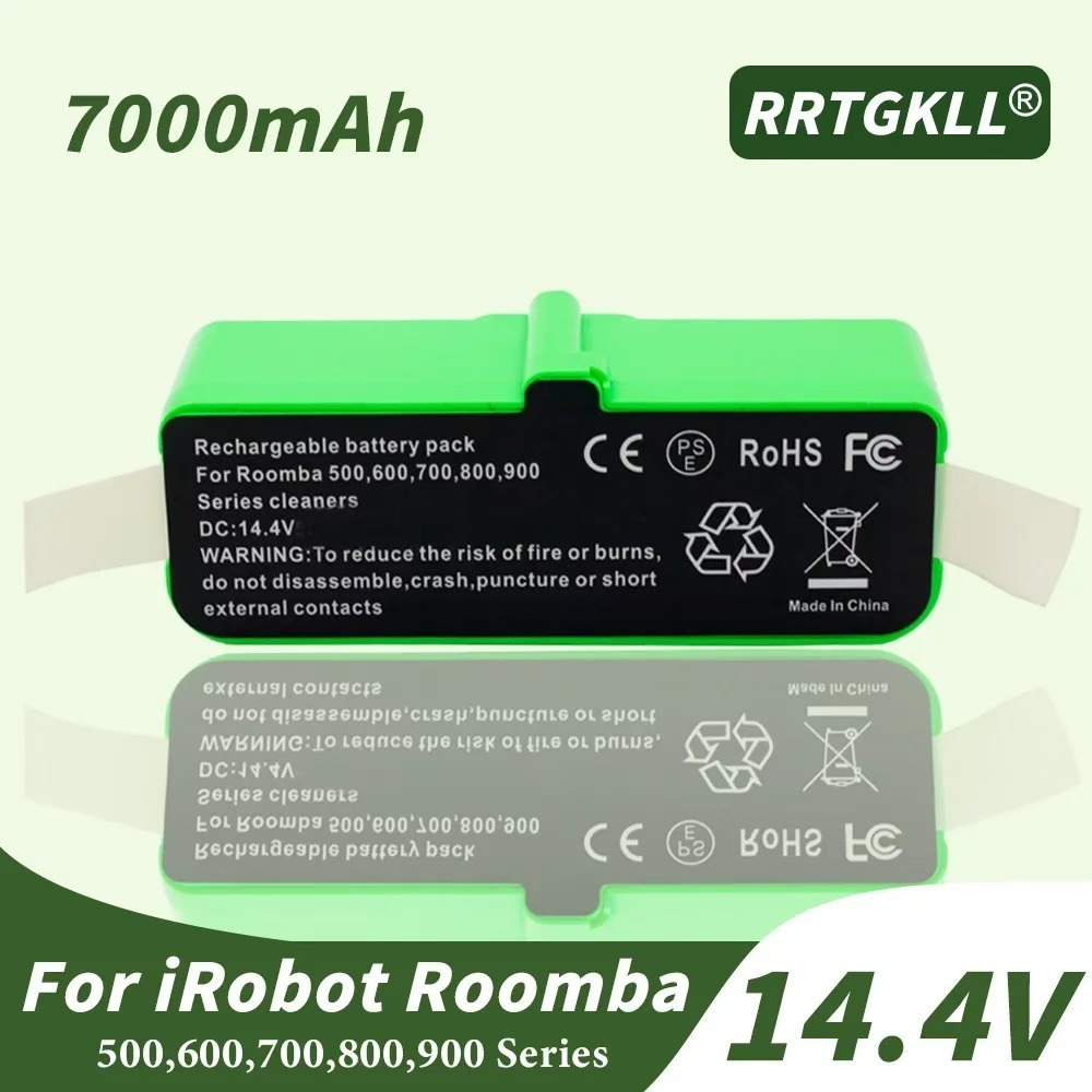 24H จัดส่งภายในประเทศแบต Roomba แบตเตอรี ส่งไว Battery iRobot 14.4V 7000mAh 500 550 560 600 650 700 