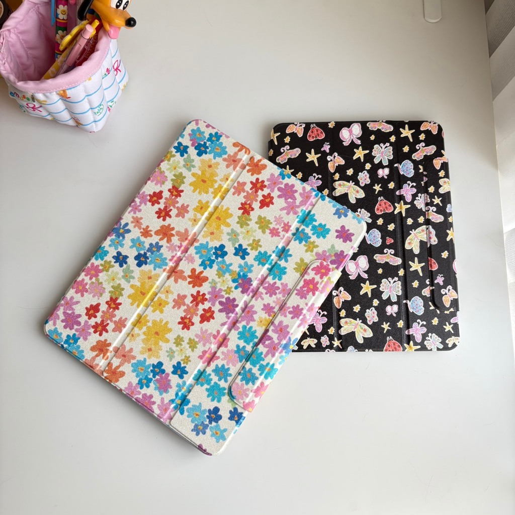 amuse stuff-✨preoder✨ ipad flower case 360 by amuse เคสไอแพดแบบหมุนได้