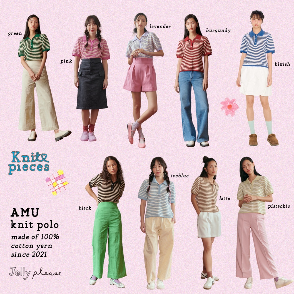 JELLYPLEASE - AMU knit polo