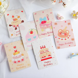 (แบบM4) การ์ดอวยพร การ์ดวันเกิด การ์ดอวยพรวันเกิด Birthday Card การ์ดรูปเค้ก การ์ดอวยพรราคาถูก