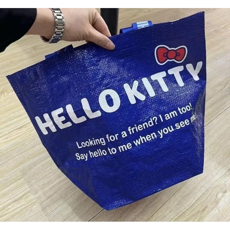 พร้อมส่ง🛍 กระเป๋า คิตตี้ Hello Kitty 😺  กระเป๋ากระสอบ กระเป๋า pvc - รูปที่ 3