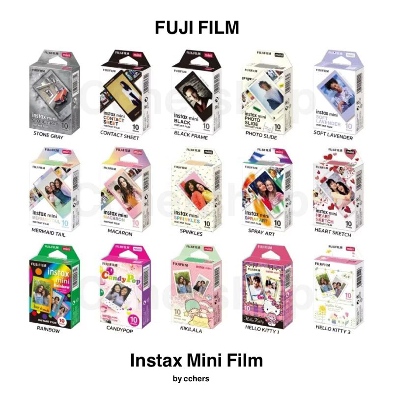 พร้อมส่ง ส่งด่วน cchershop x ฟิล์ม Fujifilm Instax Mini Instant Film ของแท้💯 instax mini ฟิล์มฟูจิแท้