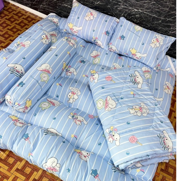 Combo set เซ็ตสุดคุ้ม ที่นอนท็อปเปอร์ ครบชุด6ชิ้น ลายการ์ตูน - รูปที่ 3