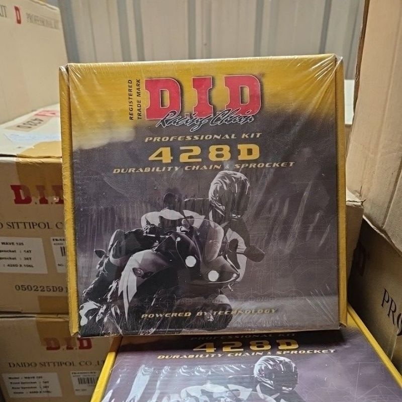 D.I.D​ ชุดโซ่+ส​เตอร์​ (หน้า+หลัง)ของแท้​ WAVE​ 125  428Dx106L​ 14T/36T
