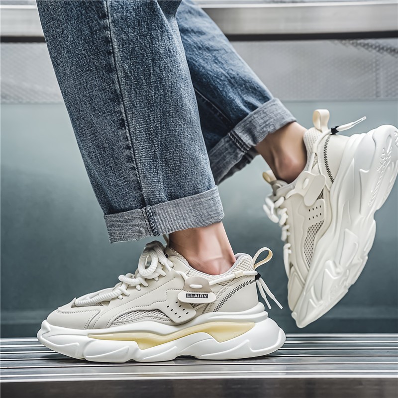 【Venous】2025 New รองเท้าผู้ชายแฟชั่นเกาหลี รองเท้าผ้าใบผู้ชายแบบเป็นกันเอง รองเท้าผ้าใบกีฬาสำหรับผู้ชาย