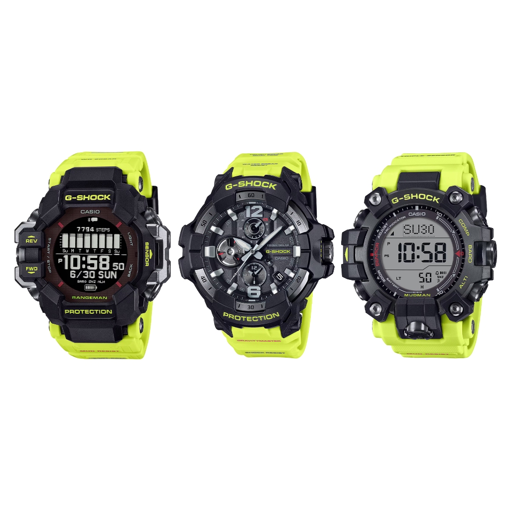 Casio G-Shock นาฬิกาข้อมือ รุ่น GPR-H1000RY-1A9, GR-B300RY-1A9, GW-9500MRY-1A9 สายเรซิ่น