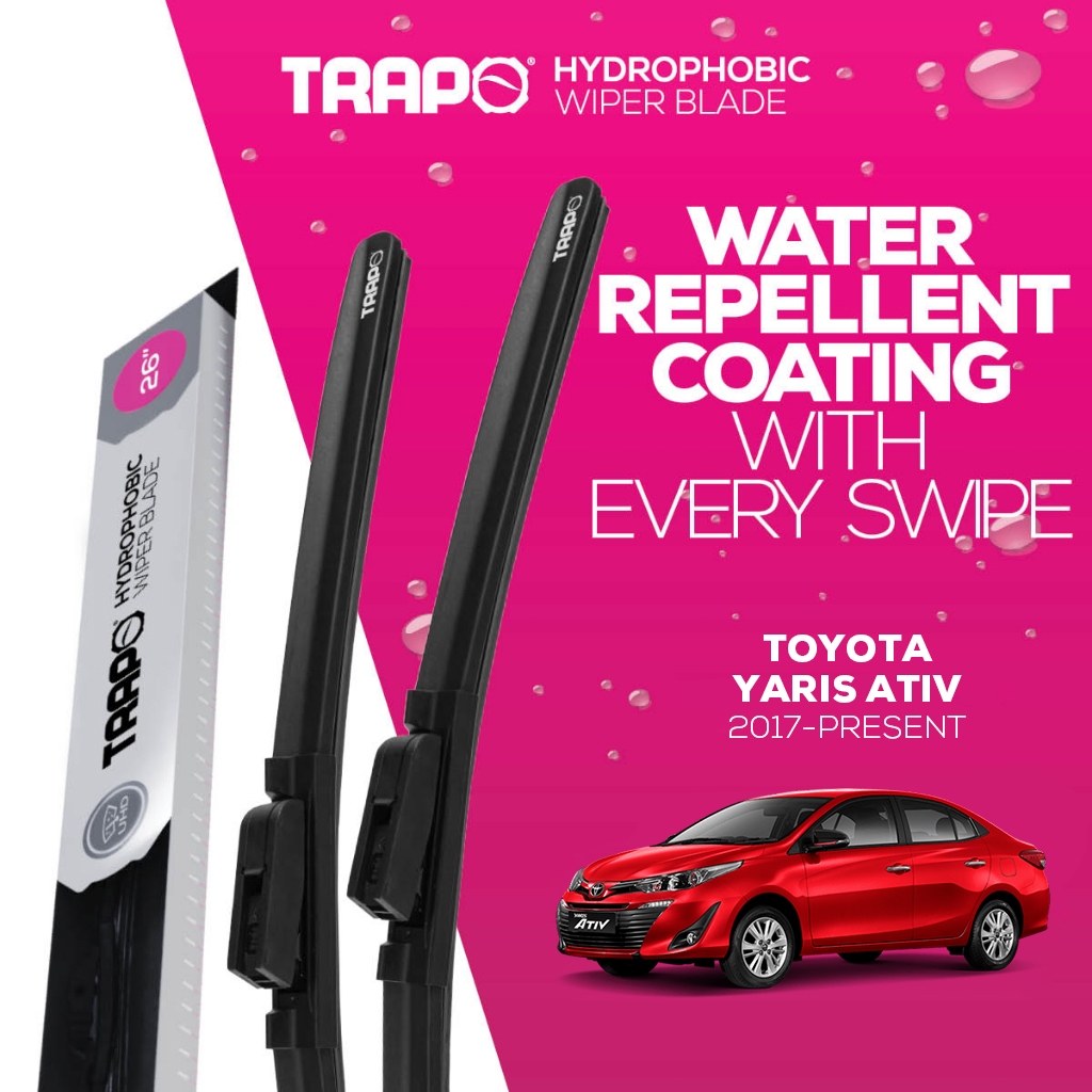 ที่ปัดน้ำฝน Trapo Hydrophobic Toyota Yaris Ativ (2017-Present) 1 Set