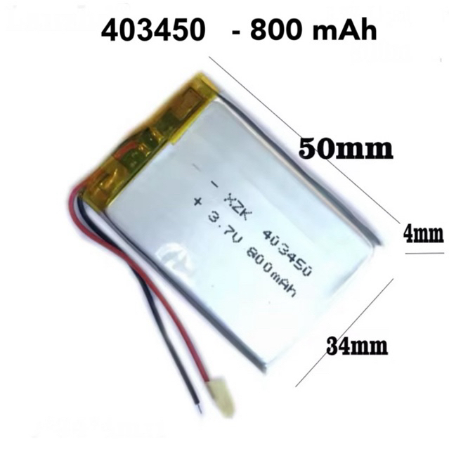 403450 แบตเตอรี่ 800mAh 3.7V สำหรับ อุปกรณ์ขนาดเล็ก
