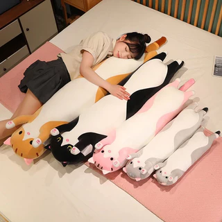 keycool หมอนแมว ตุ๊กตาแมว หมอนตุ๊กตา ตุ๊กตา หมอนข้าง แมว ถอดและล้างทำความสะอาดได้ ตุ๊กตาหมอนข้างแมว 50/70/90/110cm