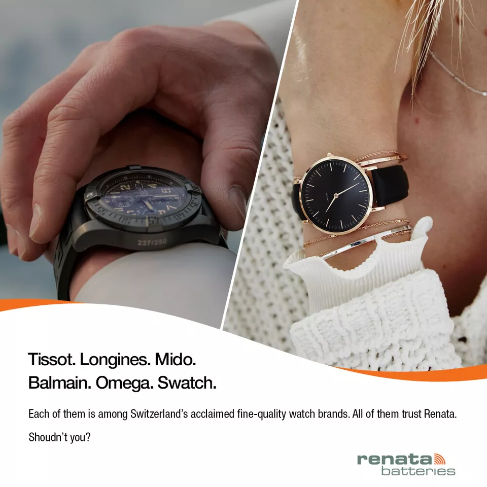 𝗥𝗘𝗡𝗔𝗧𝗔 397 / SR726SW ถ่านนาฬิกา รีนาต้า ถ่าน Swatch Group ถ่านกระดุม 0% mecury Watches Battery 1.55V
