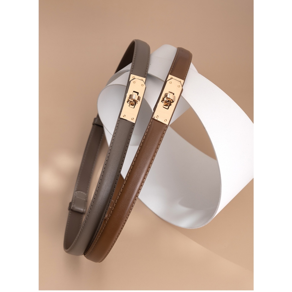 [จัดส่งในกรุงเทพ]สไตล์ใหม่ ดีไซน์เก๋ ไม่เจาะ เข็มขัดบาง กระโปรงผู้หญิง ไฮเอนด์ ตกแต่ง ทันสมัย อเนกประสงค์เรียบง่ายUnisex - รูปที่ 4