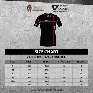 VALOR PX - Operative Tee T-Shirt เสื้อยืดคอกลม