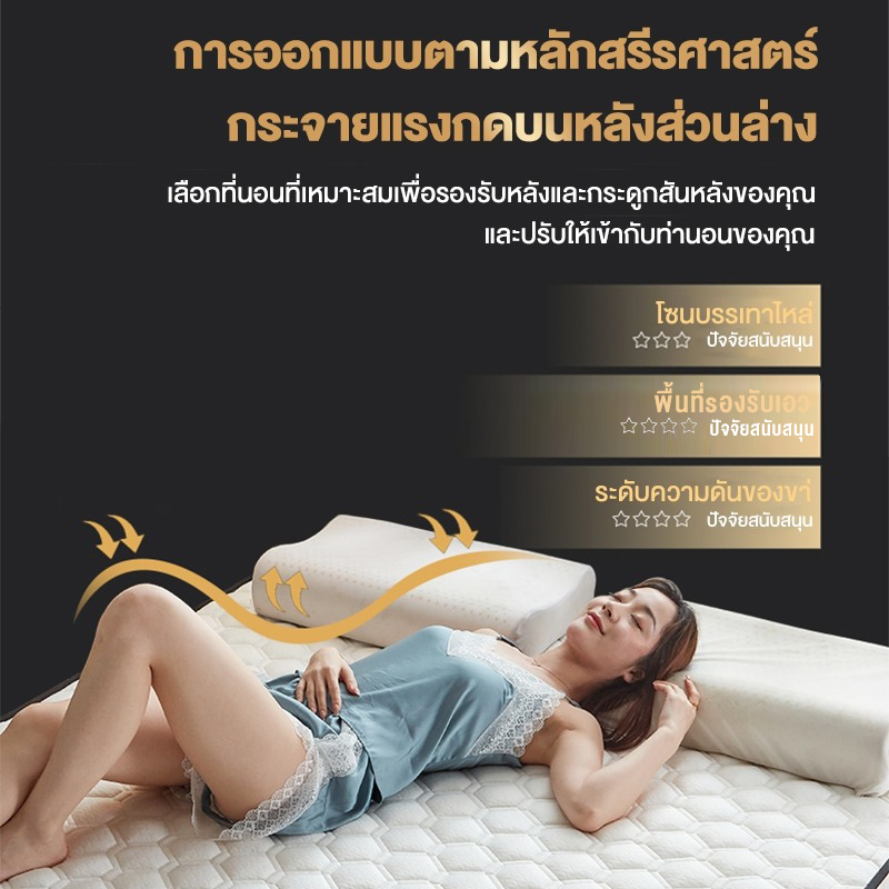 ที่นอนยางพารา 6 ฟุต บรรเทาอาการปวดหลัง กระจายน้ำหนักได้ดี สามารถใช้เป็นที่นอนหลักได้ - รูปที่ 7