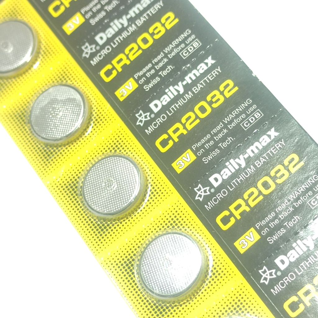 ถ่าน2032  CR2032 Lithium 3V  1แผง 5ก้อน แบรนด์ Daily -max สินค้าดี คุณภาพเยี่ยม สินค้าพร้อมส่ง ของดีราคาสบายกระเป๋า