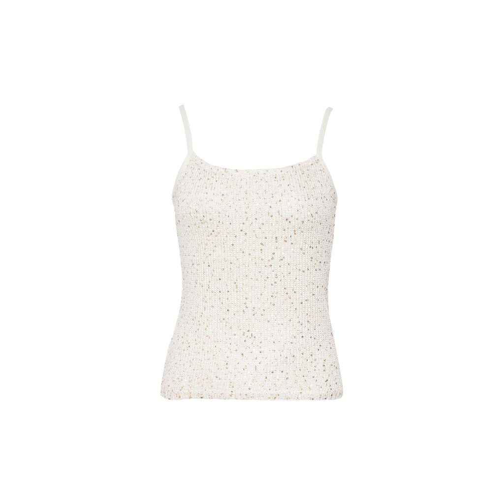 เสื้อสายเดี่ยวผ้า knit ผสมเลื่อม Rush Official Kira Cami Top (Adjustable Straps) มีซับใน *พร้อมส่ง