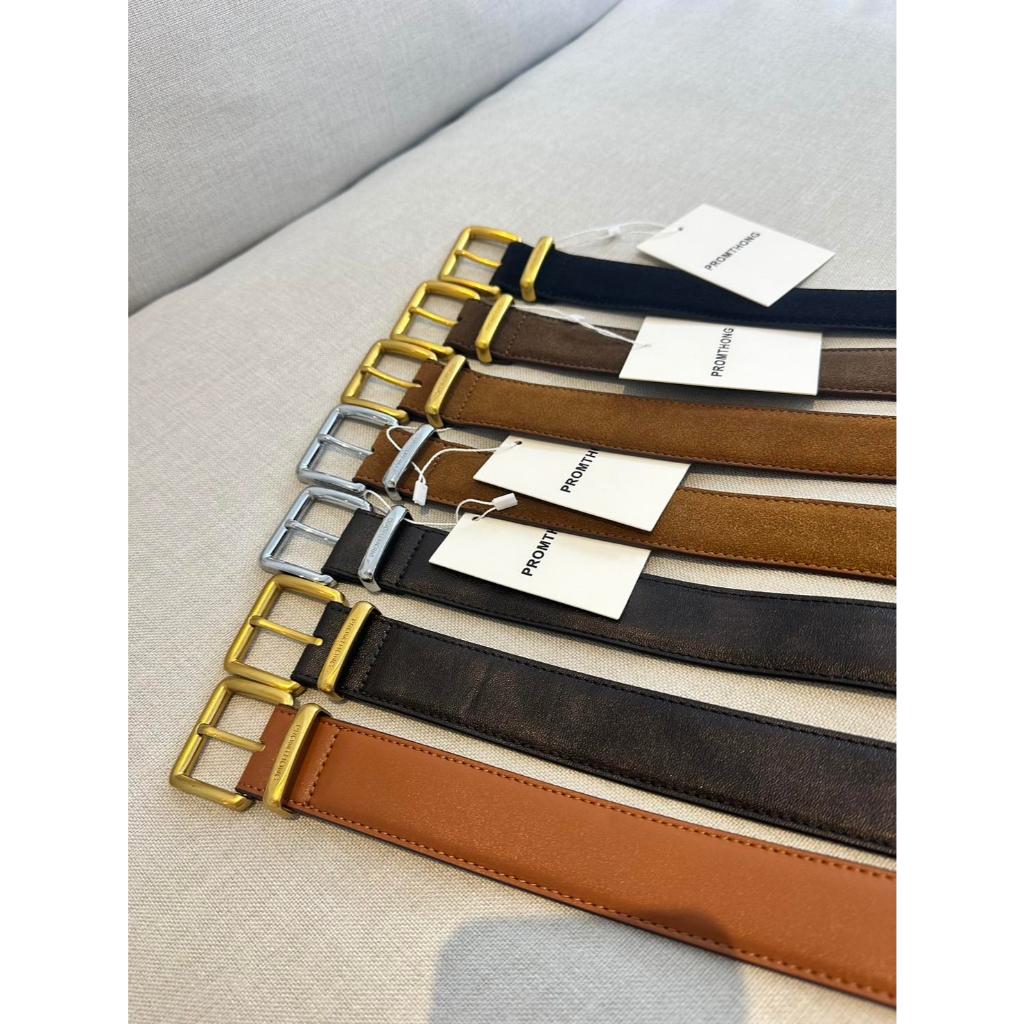 PT00001  เข็มขัดหนัง หัวโลโก้แบรนด์ (Belt PROMTHONG)