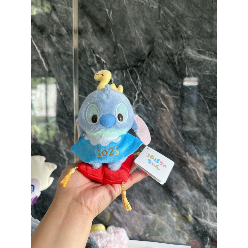 Japan Disney Store Urupocha-chan Plush - Stitch : New Year 2025