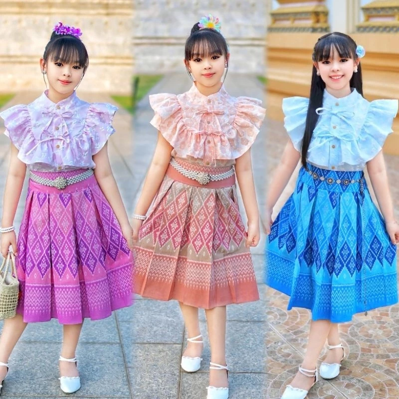 #EB ชุดไทยประยุกต์เด็กโต 8-13 ปี (ไม่รวมประดับ)