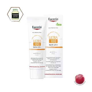 Eucerin Sun Ultra 100 UV+ 80ml. ผลิตภัณฑ์ป้องกันแสงแดดสำหรับผิวหน้า