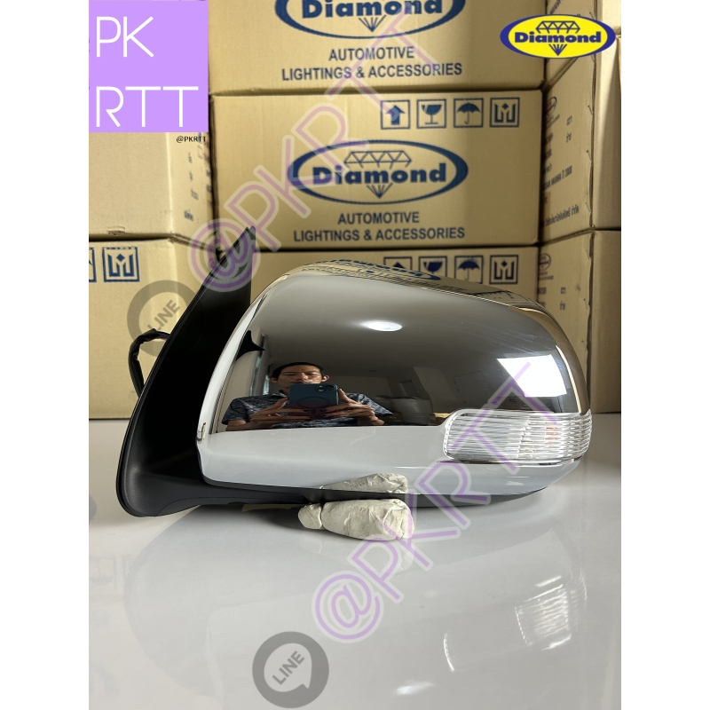 กระจกไฟฟ้า VIGO CHAMP ปี 2012- 2014 ไฟฟ้า 7สาย มีไฟเลี้ยว LED ชุบโครเมียม กระจกมองข้าง วีโก้ แชม กระ