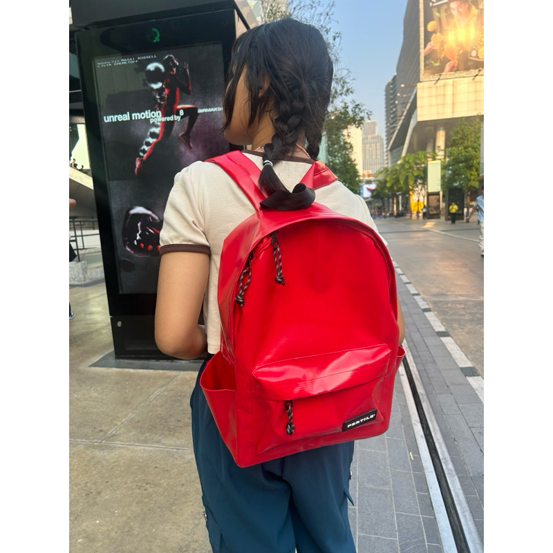 กระเป๋าเป้ผ้าใบกันน้ำ (No.084) ใบใหญ่ใส่โน้ตบุ๊คได้(เป้)