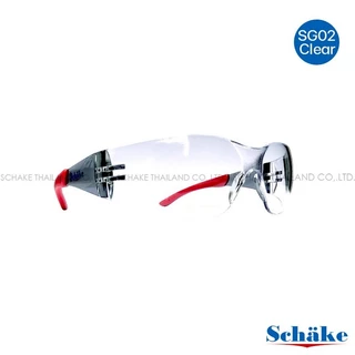 แว่นนิรภัย เซฟตี้ Schake รุ่นSG-02 ทรงสปอร์ต เลนส์PC ไม่เป็นฝ้าAF Double Anit-fog ปกป้องดวงตา กันสะเก็ดกันฝุ่น ANSI Z87
