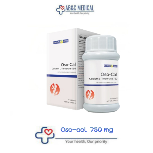 EXP: 19/FEB/27 oso-cal calcium แคลเซี่ยม จากพืชรูปแบบใหม่ 1 กล่อง 30 เม็ด NM.