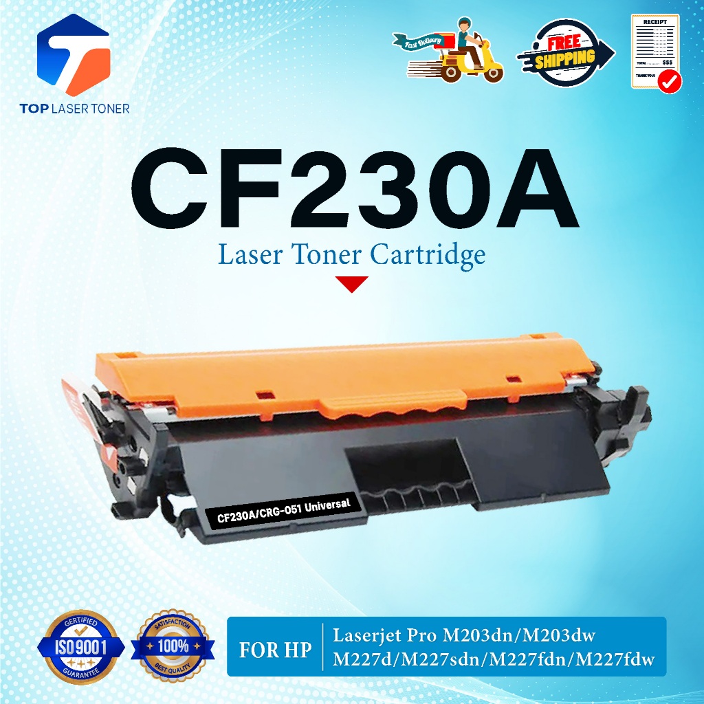 หมึกเทียบเท่า CF230A (CRG051) 230A CF-230A 30A CF230 FOR HP LaserJet M203dn M203dw M227d M227sdn