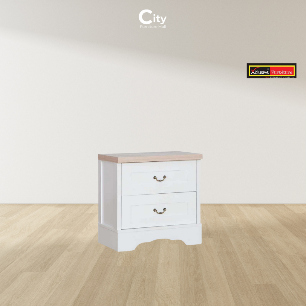 Xclusive ตู้ข้างเตียง วินเทจ 2 ลิ้นชัก NT-551