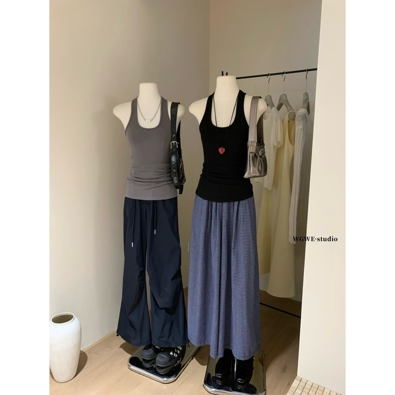 5079# เสื้อกล้าม เนื้อผ้ายืดอย่างดี งานสวย TAG:WG.WE 🇰🇷