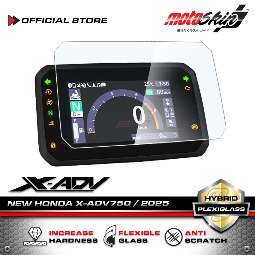 motoSkin ฟิล์ม Plexiglass กันรอยหน้าปัด NEW HONDA X-ADV750 ปี 2025 *TFT ROADSYNC Protection Film