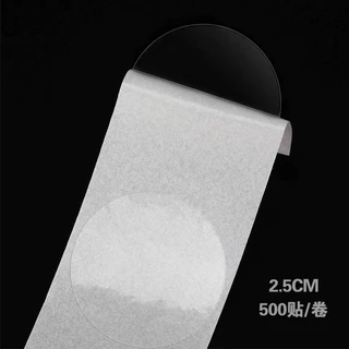 ม้วน500ดวง สติ๊กเกอร์ใส สติ๊กเกอร์ติดกล่อง ติดแก้ว วงกลม PVC กันน้ำ Sticker