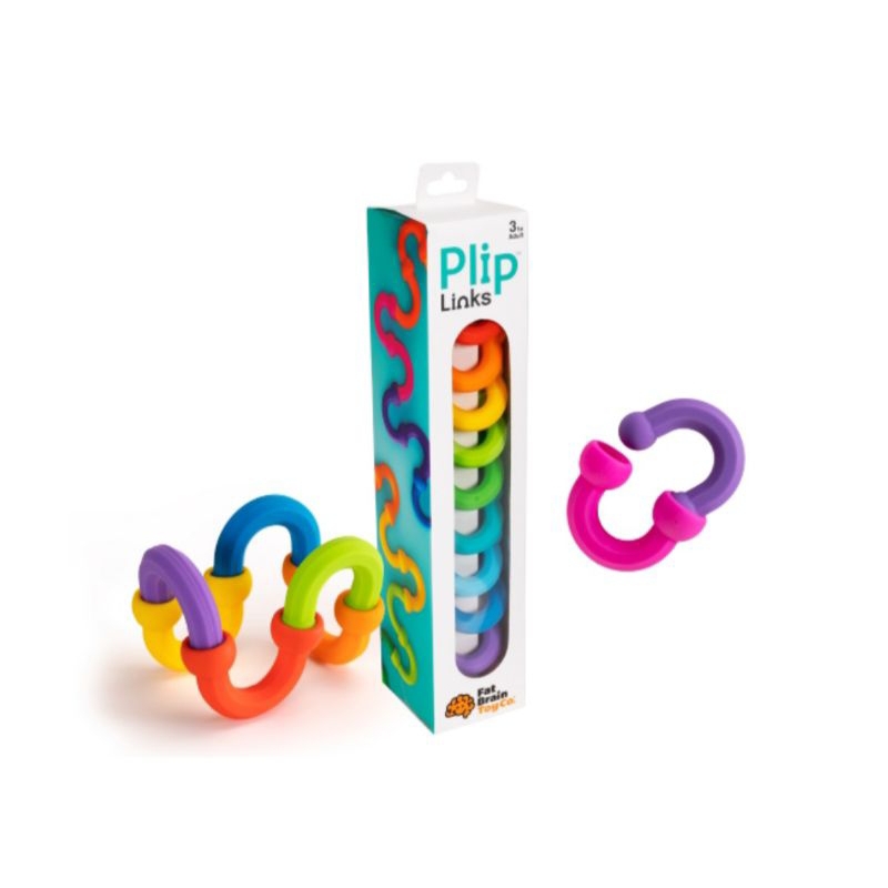 FatBrainToys - Plip Links - ชุดก่อสร้าง สร้างสรรค์ ของเล่นเสริมพัฒนาการ - ซิลิโคน - สำหรับเด็กอายุ 3-12 ปี
