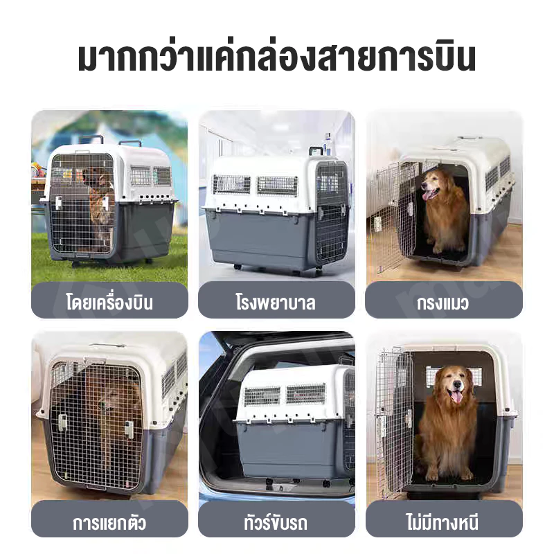 【9.9】กรงหิ้ว กรงเดินทางสัตว์เลี้ยง กล่องใส่สัตว์เลี้ยง ขนาดใหญ่ กรงเดินทาง สำหรับสุนัขและแมว กรงสัตว์เลี้ยงพกพา กรงถือแม thumbnail 9