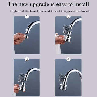 🏠 Universal Faucet Kitchen 3 Mode Gadgets Faucet 360° หมุนกรองขยายหลอดฝักบัวประหยัดน้ําแตะอุปกรณ์ครัว