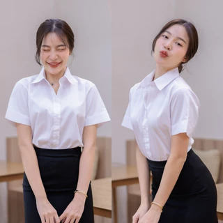 เสื้อนักศึกษาหญิงเข้ารูป เสื้อนักศึกษาถูกระเบียบ (ทรงมหิดล ทรงอาชีวะ ทรงจุฬา)