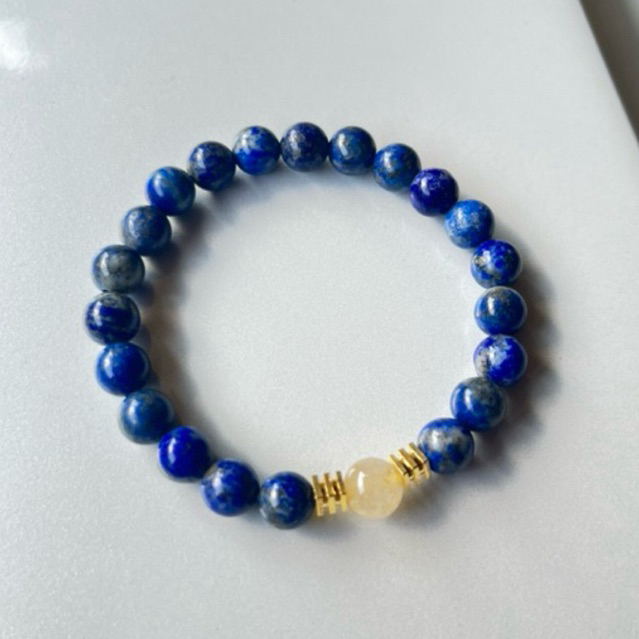 กำไลหิน Lapis Lazuli - ลาพิสลาซูลี ( เสริมการงาน เสริมอำนาจบารมี )